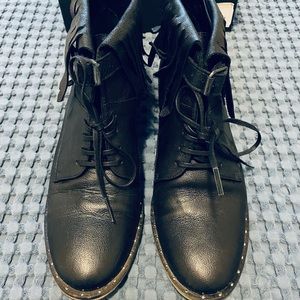 Freda Salvador ‘Stone’ Laceup Fringe Bootie 37 1/2